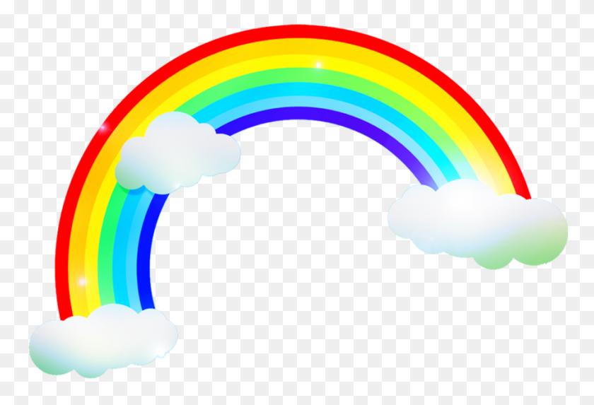 900x592 Rainbow Clipart For Kids - Rainbow Border Clipart