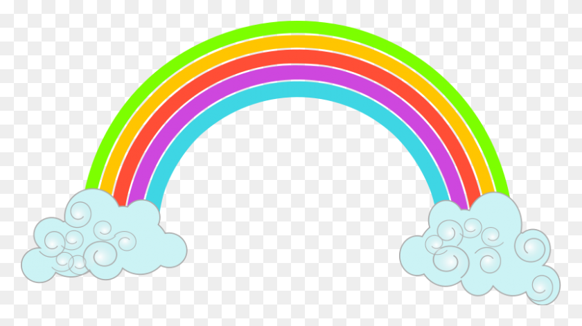 800x422 Rainbow Clipart Free - Pick Up Clipart