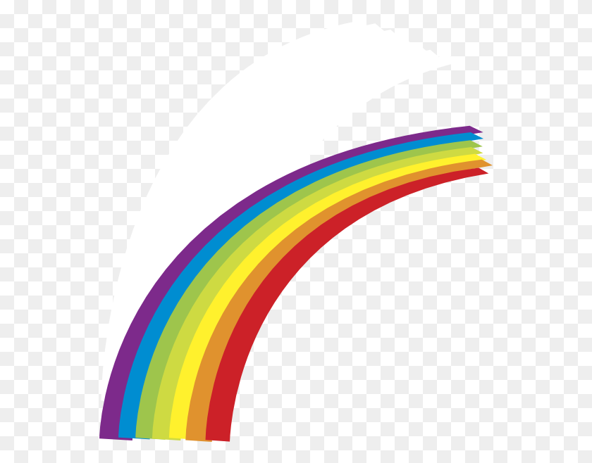 558x598 Rainbow Clipart Half - Half Rainbow Clipart