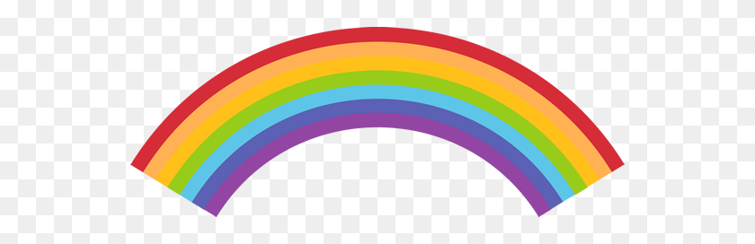 550x212 Rainbow Clipart Outline - Pastel Rainbow Clipart