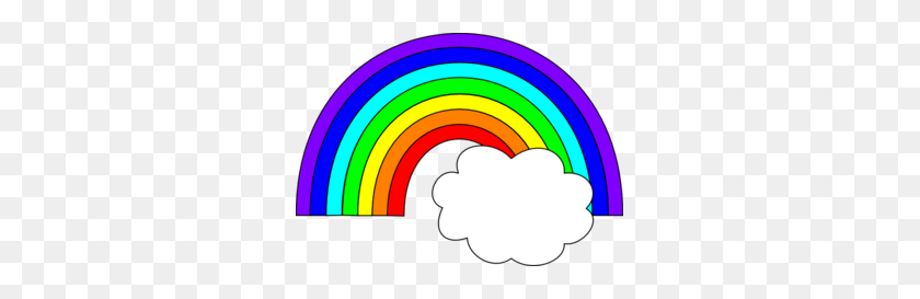 299x213 Rainbow Clipart Outline - Rainbow Clipart