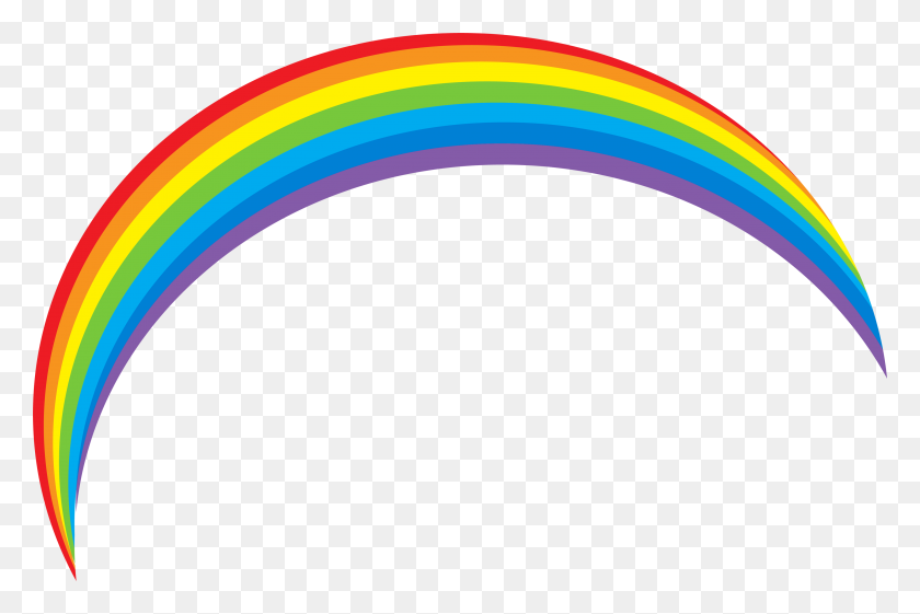 3496x2248 Rainbow Clipart Png - Rainbow Smoke PNG
