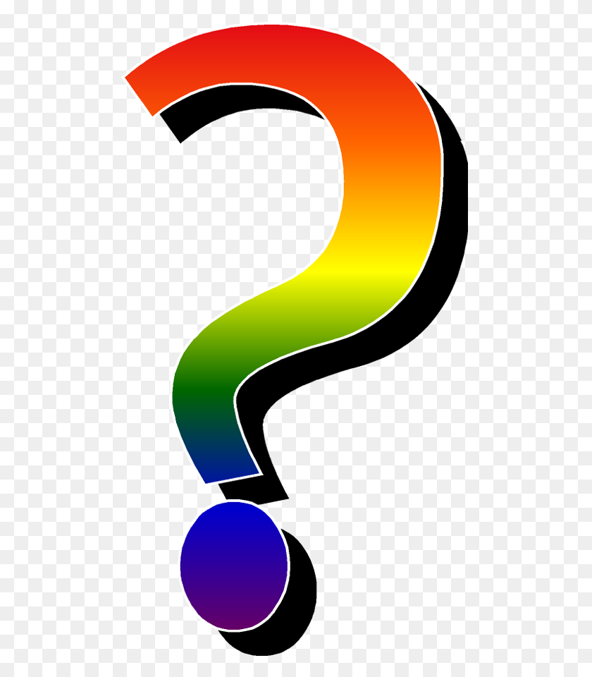 496x900 Rainbow Clipart Question Mark - Question Mark Clipart