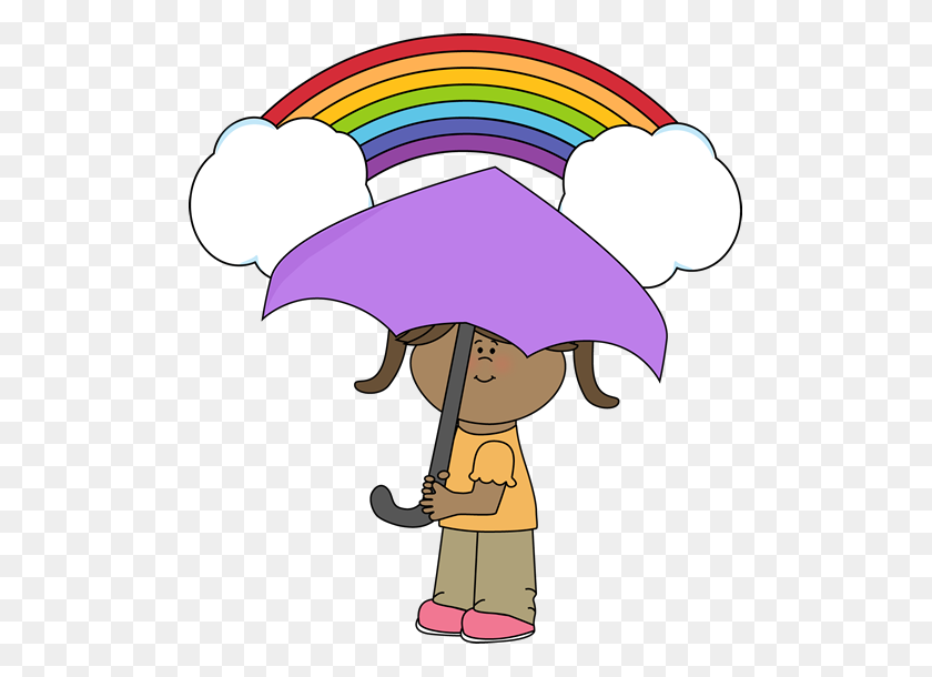 499x550 Rainbow Clipart Rain - Spring Rain Clipart