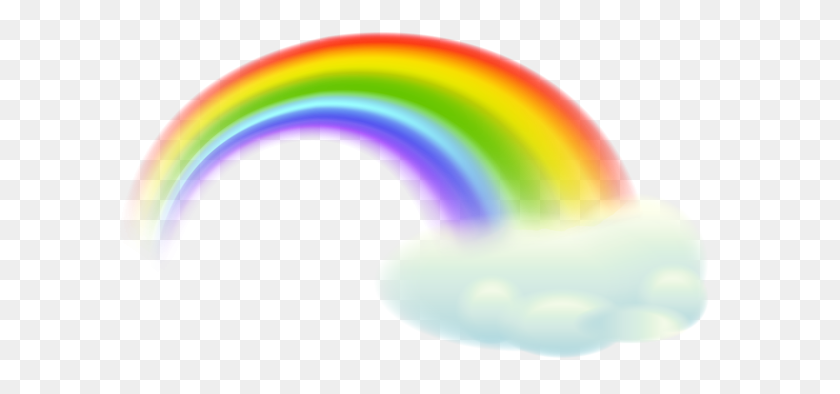 600x334 Rainbow Cloud Transparent Clip Art Png Gallery - Rainbow Cloud Clipart