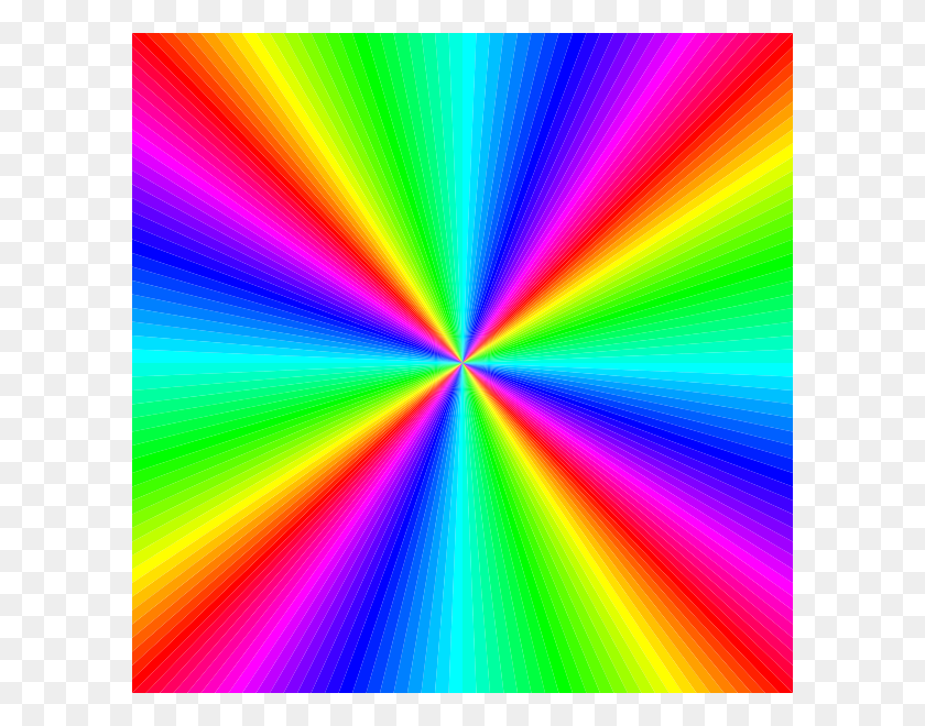 600x600 Rainbow Color Square Clip Art - Rainbow Clipart Free