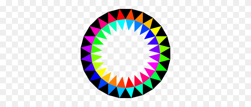 300x300 Rainbow Colors Clip Art - Rainbow Circle PNG