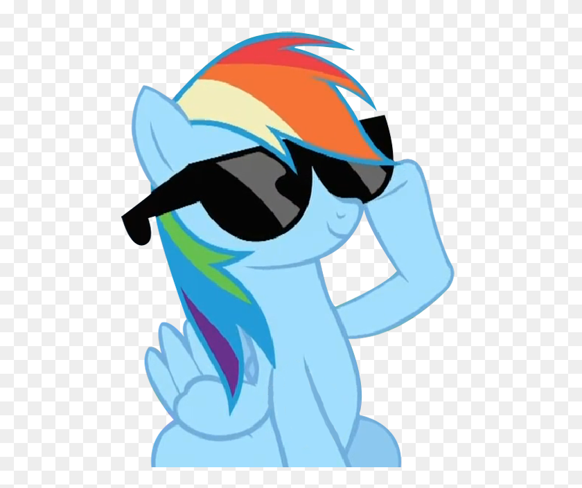645x645 Rainbow Dash Images Rainbow With Her Glasses Wallpaper - Deal With It Glasses PNG
