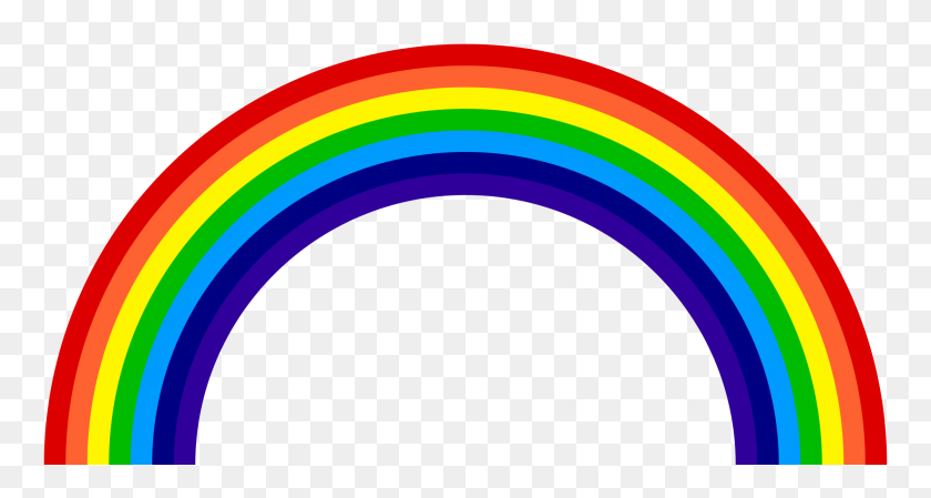 2000x1000 Rainbow Diagram Roygbiv - Rainbow Line PNG