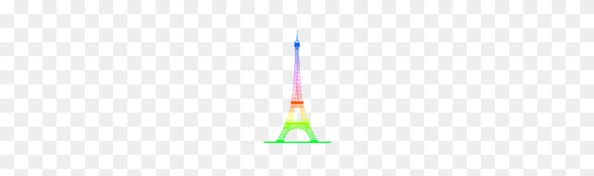 190x190 Arco Iris De La Torre Eiffel - La Torre Eiffel Png