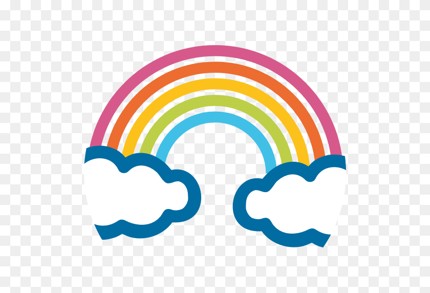 512x512 Rainbow Emoji Transparent Png - Rainbow Emoji PNG