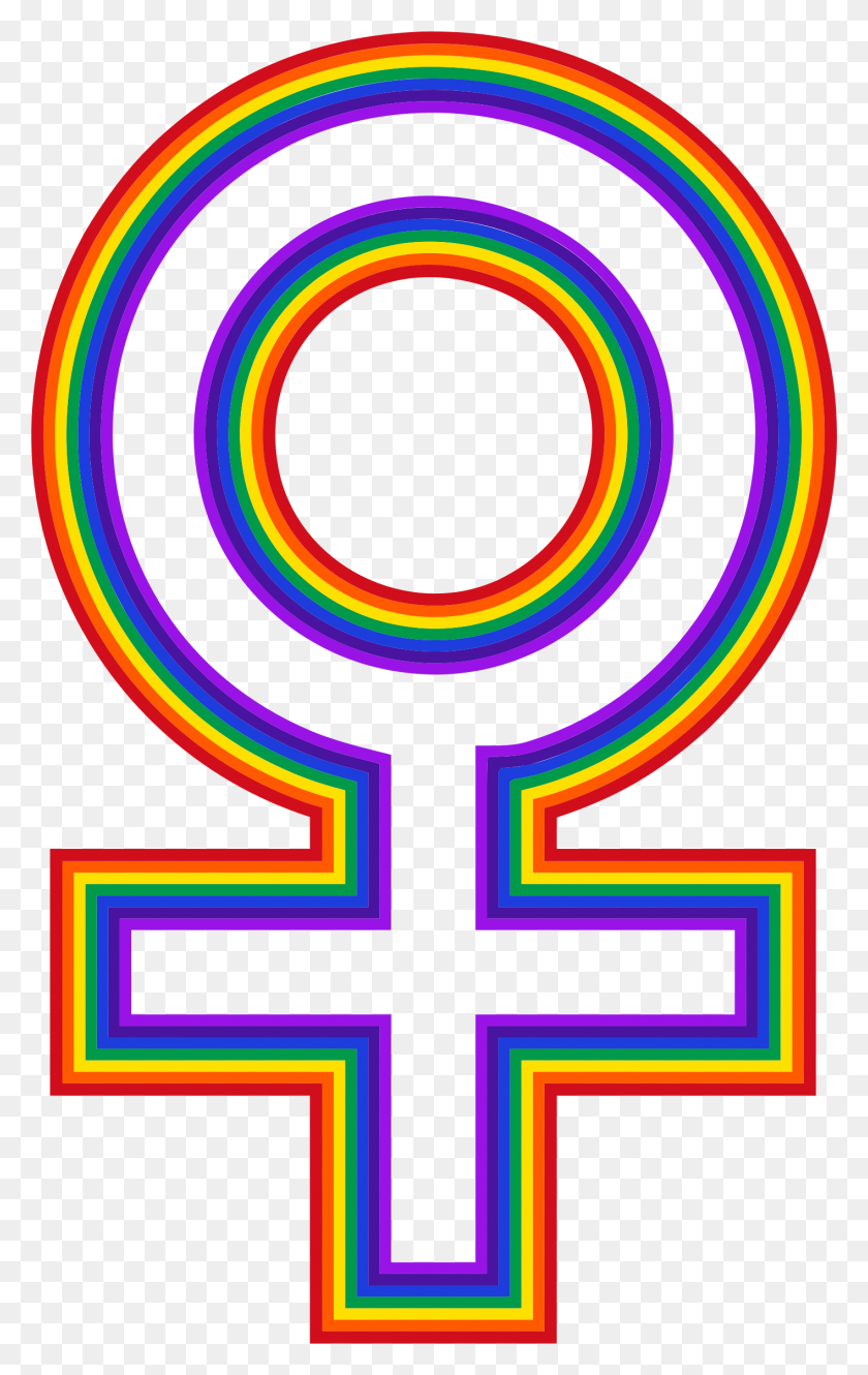 1414x2304 Rainbow Female Symbol Icons Png - Female Symbol PNG