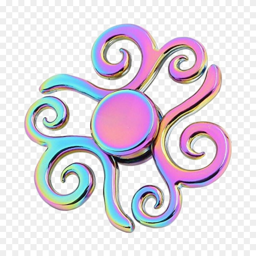 1000x1000 Rainbow Fidget Spinner Png Image With Transparent Background - Rainbow PNG Transparent Background
