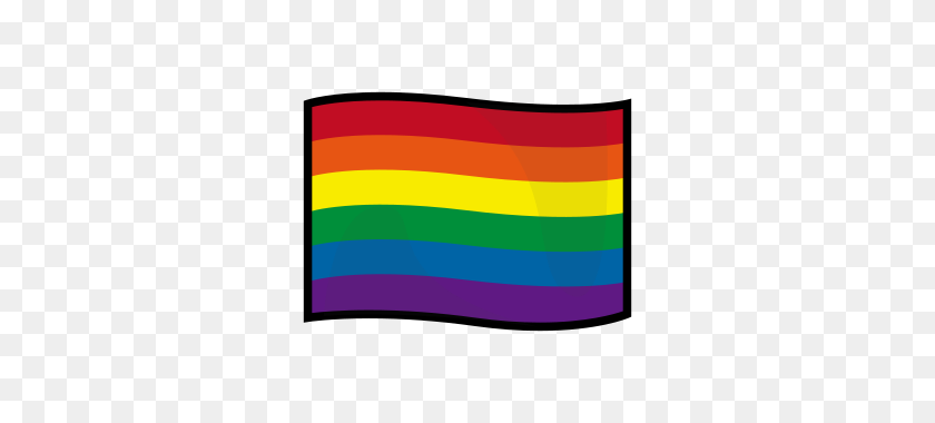 320x320 Rainbow Flag Emojidex - Rainbow Emoji PNG