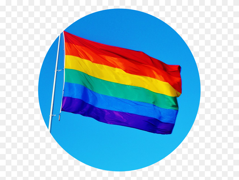571x571 Rainbow Flag Round - Rainbow Flag PNG