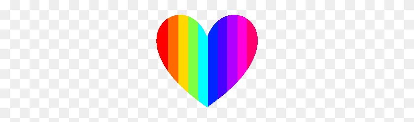 206x188 Rainbow Heart - Rainbow Heart PNG