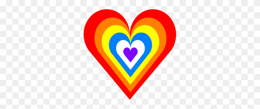 299x294 Rainbow Heart Clip Art - Rainbow Heart Clipart