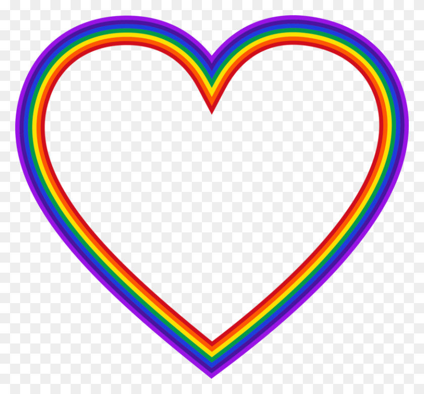 812x750 Rainbow Heart Color Computer Icons - Rainbow Heart Clipart
