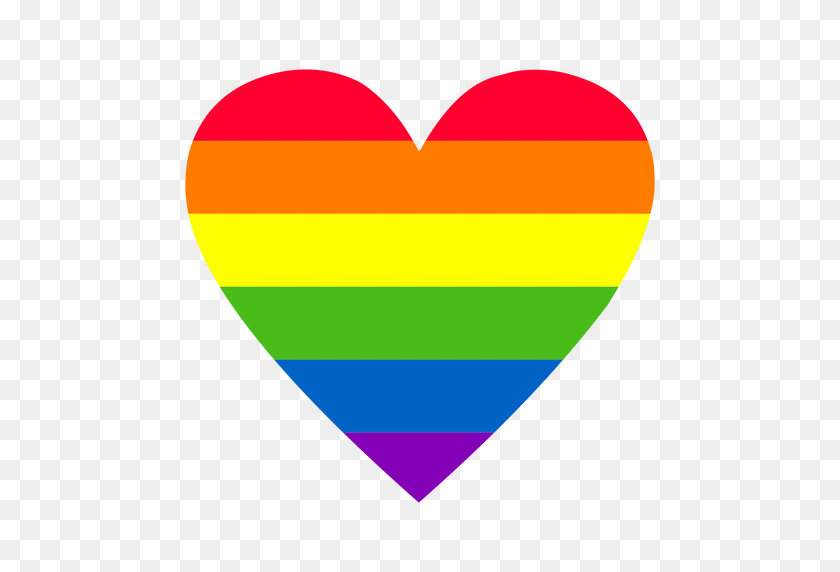 512x512 Rainbow Heart Element - Rainbow Heart PNG