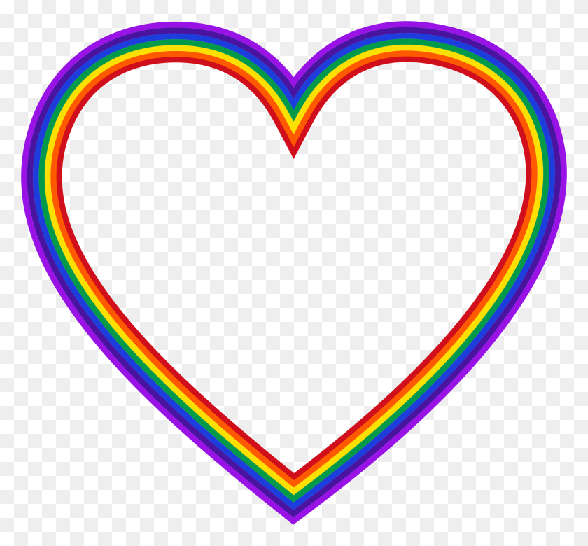 2370x2190 Rainbow Heart Icons Png - Rainbow Heart PNG