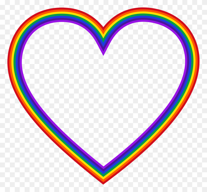 2351x2172 Rainbow Heart Icons Png - Rainbow Heart PNG
