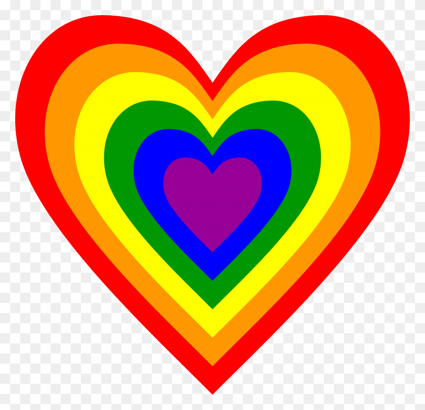 2400x2315 Rainbow Heart Icons Png - Rainbow Heart PNG