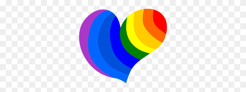 300x255 Rainbow Heart Png Clip Arts For Web - Rainbow Heart PNG