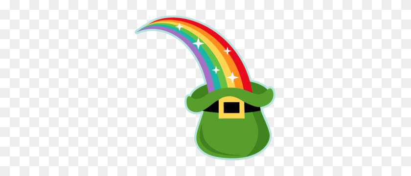300x300 Rainbow Into Leprechaun Hat Miss Kate Cuttables - Free Leprechaun Clipart
