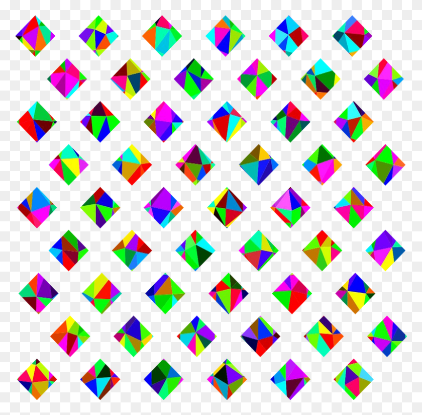 800x785 Arco Iris, Celosía, Formas Geométricas, Mosaico - Formas Geométricas Png