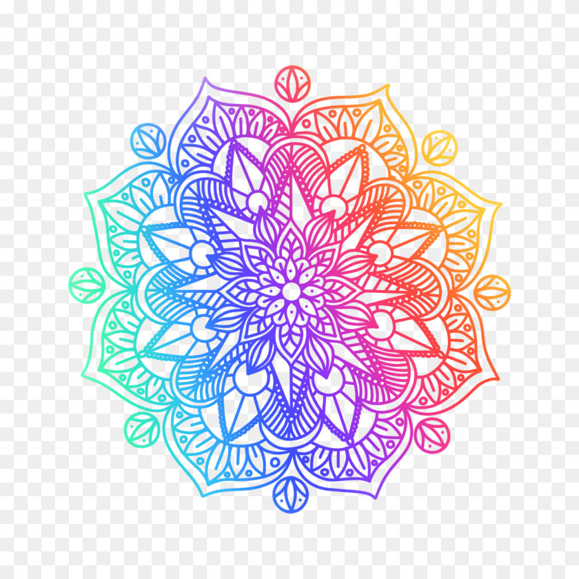 3000x3000 Rainbow Mandala - Mandala PNG