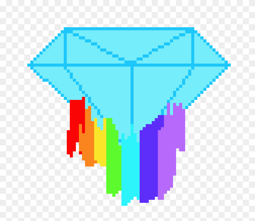 780x670 Rainbow Melting Diamond Pixel Art Maker - Melting PNG