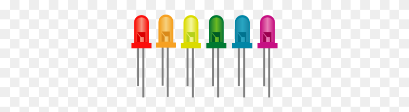 300x171 Rainbow Of Light Emitting Diodes Clip Art - Led Light Clipart