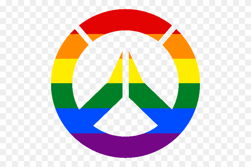 500x500 Rainbow Overwatch Pride Sticker Snowtions Tictail - Overwatch Logo PNG