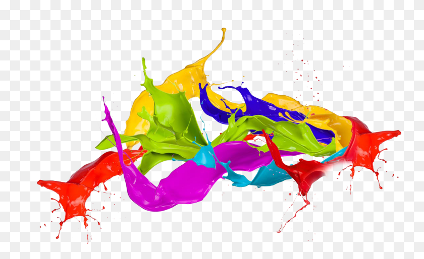 1183x690 Rainbow Paint Splatters - Paint Splatter Vector PNG