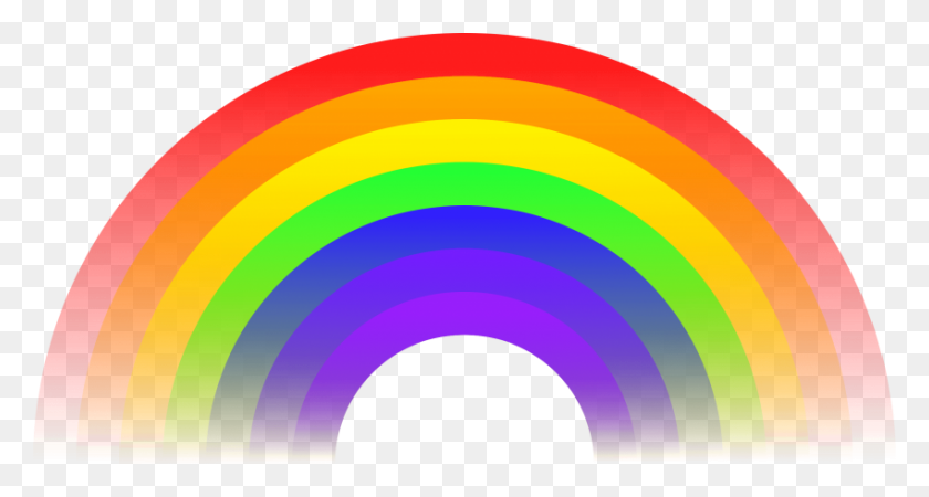 850x425 Rainbow Png - Rainbow Circle PNG