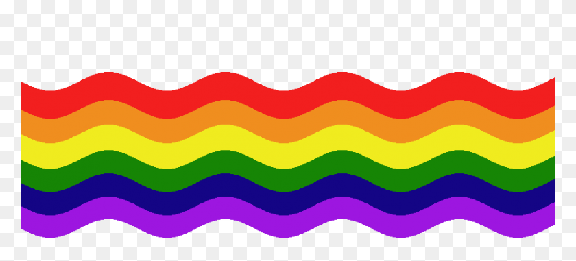 851x351 Rainbow Png Images Free Download - Rainbow Line PNG