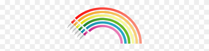 300x148 Rainbow Png Images, Icon, Cliparts - Rainbow Flower Clipart