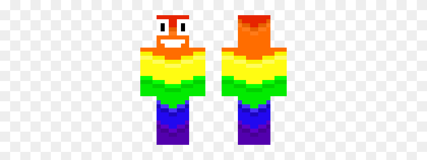 288x256 Rainbow Poop Emoji Minecraft Skin - Rainbow Poop Emoji PNG