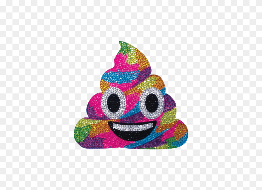 550x550 Rainbow Poop Rhinestone Decals Iscream - Rainbow Poop Emoji Clipart