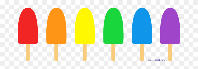 700x233 Rainbow Popsicles Clipart - Popsicle PNG