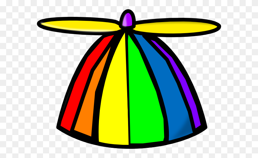 600x455 Rainbow Propellor Hat Clip Art - Funny Hat Clipart