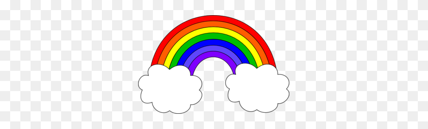 297x195 Rainbow Roygbiv Clip Art - Rainbow With Clouds Clipart