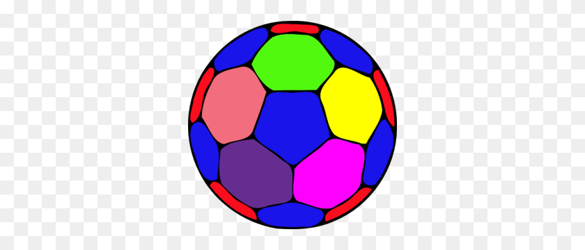 300x300 Радуга Футбольный Мяч Клипарты - Футбольный Мяч Картинки Бесплатно