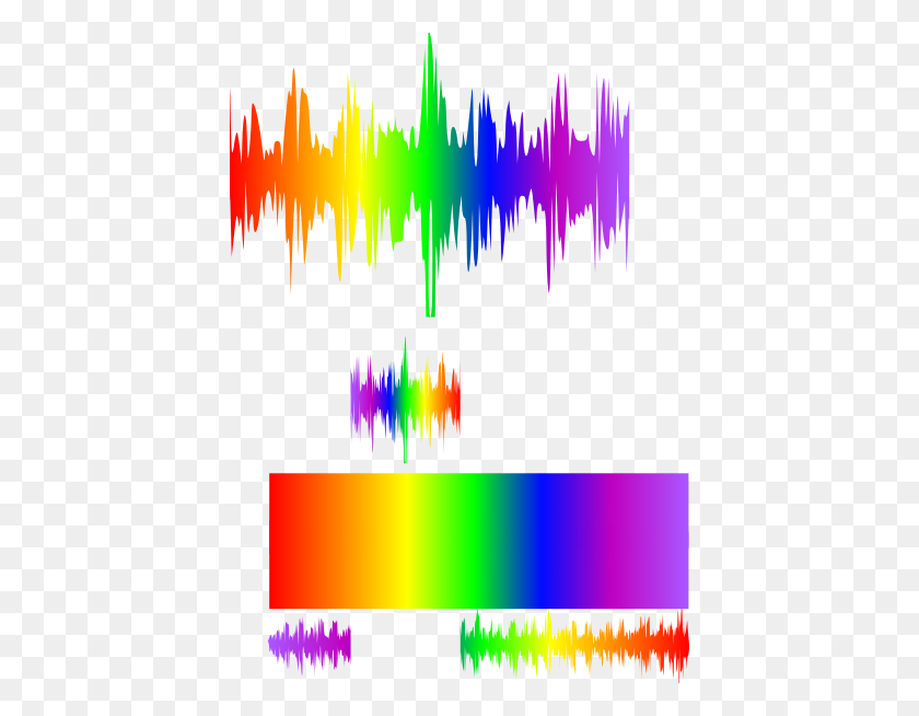 420x594 Rainbow Sound Wave Large Clip Art - Soundwave PNG