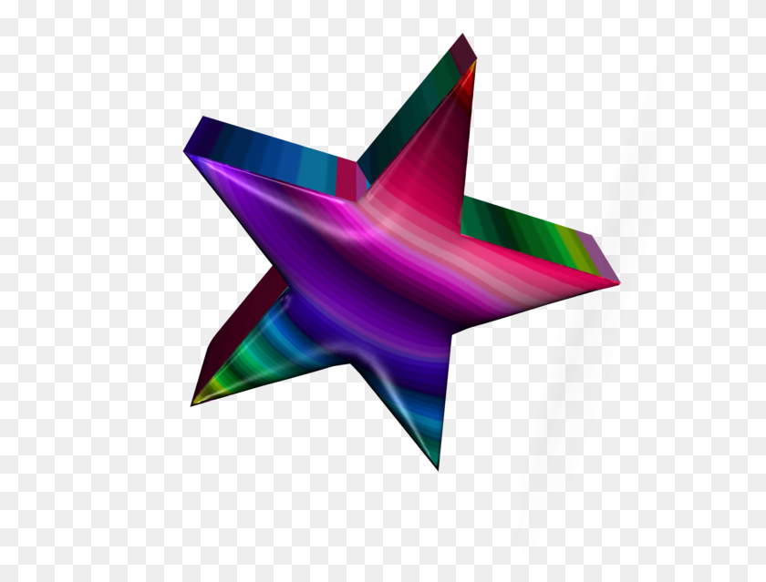 608x579 Rainbow Star - Purple Star PNG