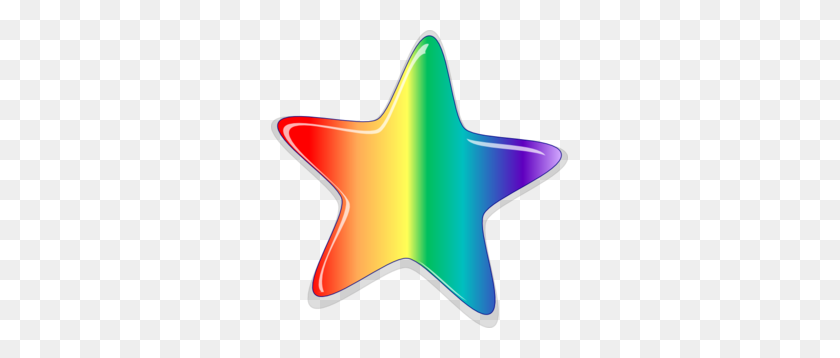 297x298 Rainbow Star Clip Art - Star Clipart Vector