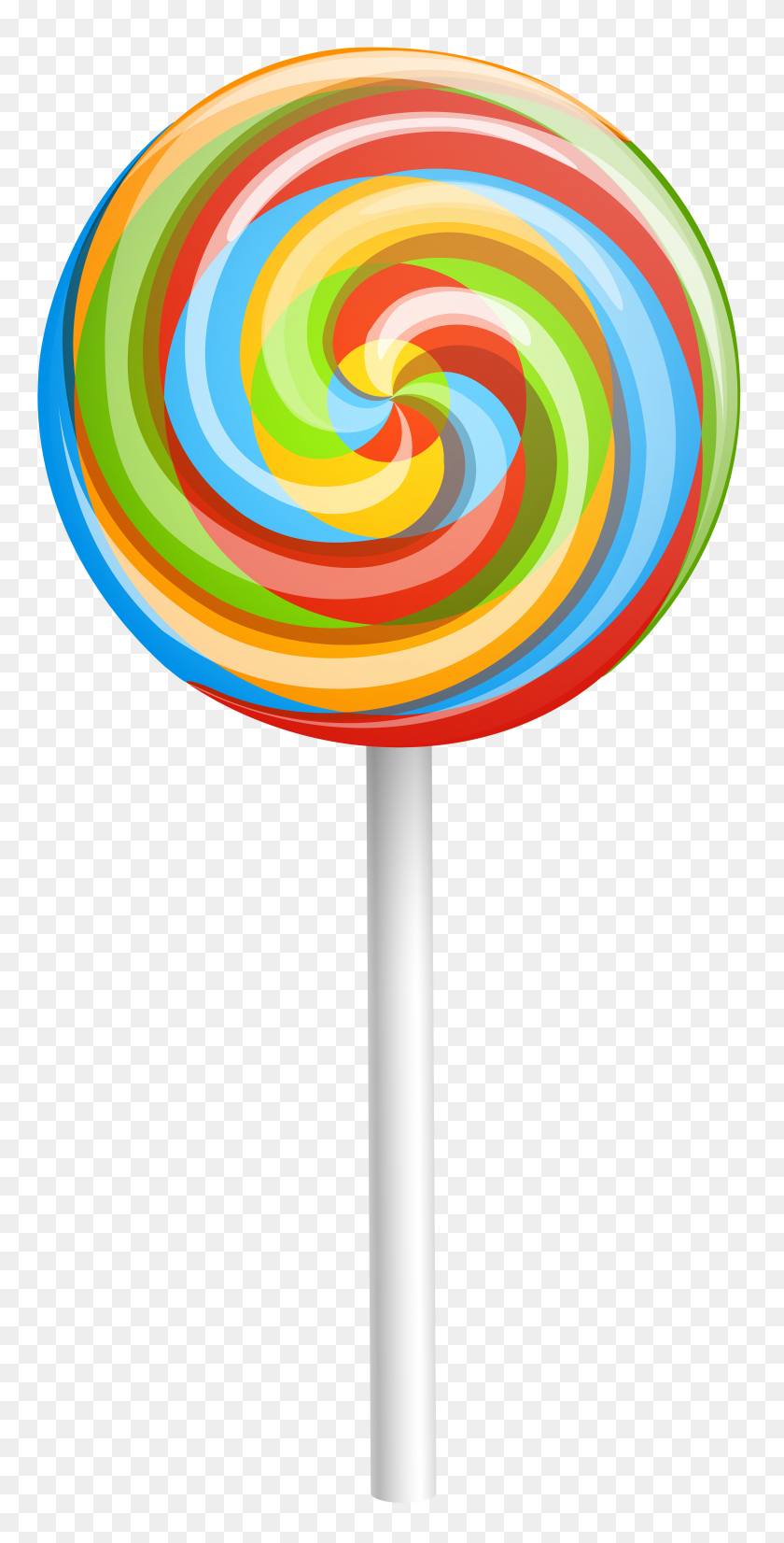3919x8000 Rainbow Swirl Lollipop Png Clip Art - Rainbow Border PNG