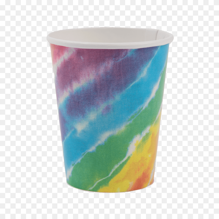 1400x1400 Rainbow Tie Dye Paper Cups - Tie Dye PNG