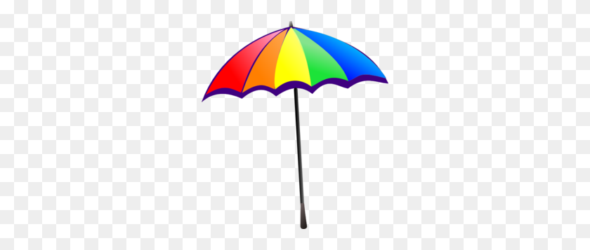 266x297 Rainbow Umbrella Clip Art - Umbrella Clipart