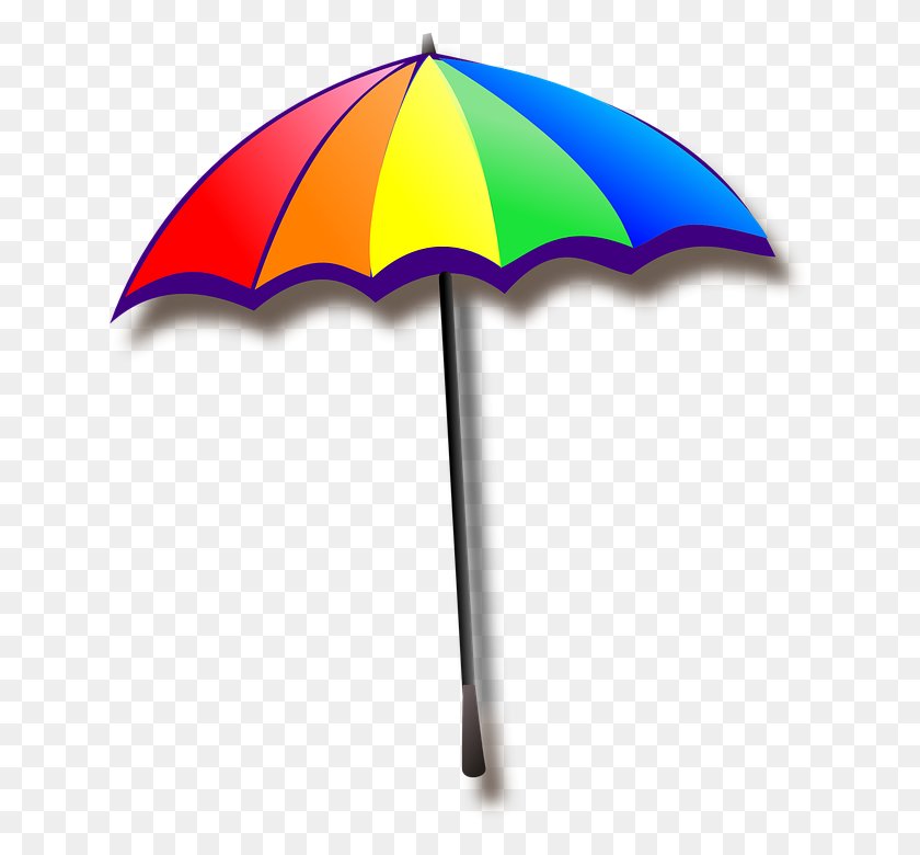 642x720 Rainbow Umbrella Clipart - Rainbow Bridge Clipart